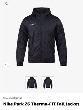 Nike Black Performance Hooded Therma-FIT Jacket